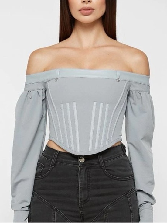 Maniere De Voir Tops - NWT MANIER DE VOIR Off-Shoulder Corset Top